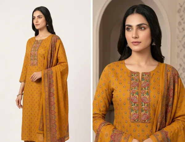 Haldi_Yellow_Jam_Cotton_&_Muslin_Dupatta_Suit_Dress_Material_For_Women