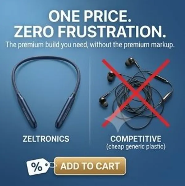 ZELTRONICS_Flare_Bluetooth_Wireless_Neckband_Blue_Magnetic_On/Off_|_ENC_Mode_Sweat_Resistant.
