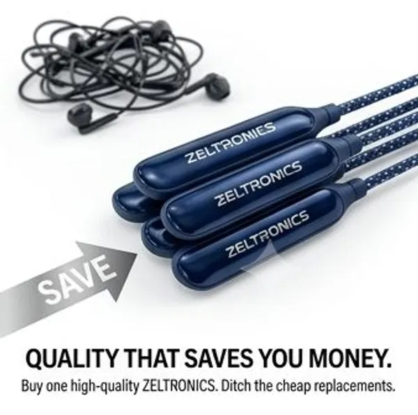 ZELTRONICS_Flare_Bluetooth_Wireless_Neckband_Blue_Magnetic_On/Off_|_ENC_Mode_Sweat_Resistant.