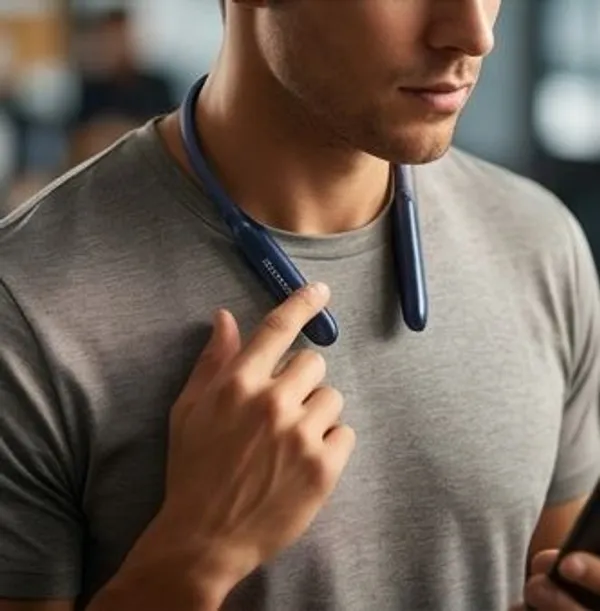 ZELTRONICS_Flare_Bluetooth_Wireless_Neckband_Blue_Magnetic_On/Off_|_ENC_Mode_Sweat_Resistant.