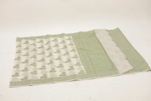 Light_Green_Silk_Georgette_Floral_Print_Embroidered_Border_Saree_For_Women