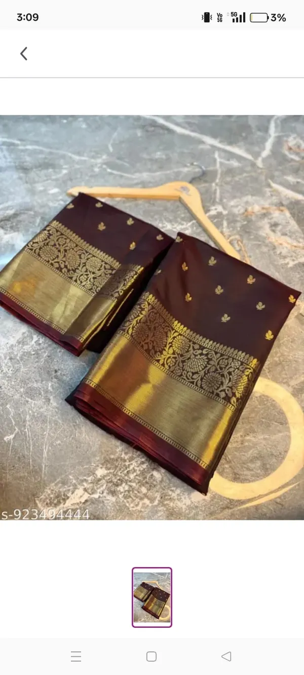 Maroon_Kanchipuram_Silk_Zari_Work_Saree_With_Golden_Border_For_Women