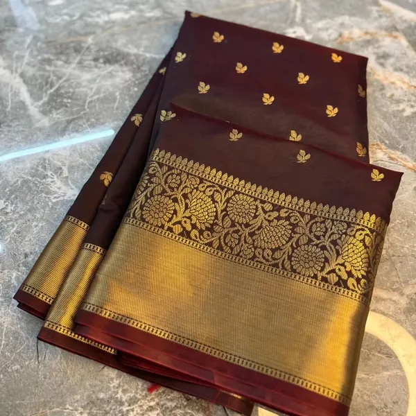 Brown_Silk_Kanchipuram_Golden_Zari_Woven_Saree_For_Women