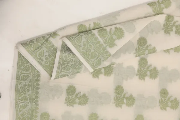 Light_Green_Silk_Georgette_Floral_Print_Embroidered_Border_Saree_For_Women