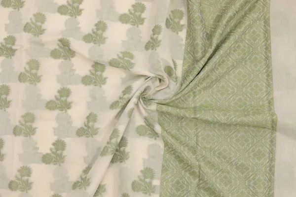 Light_Green_Silk_Georgette_Floral_Print_Embroidered_Border_Saree_For_Women