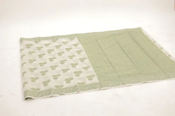 Light_Green_Silk_Georgette_Floral_Print_Embroidered_Border_Saree_For_Women