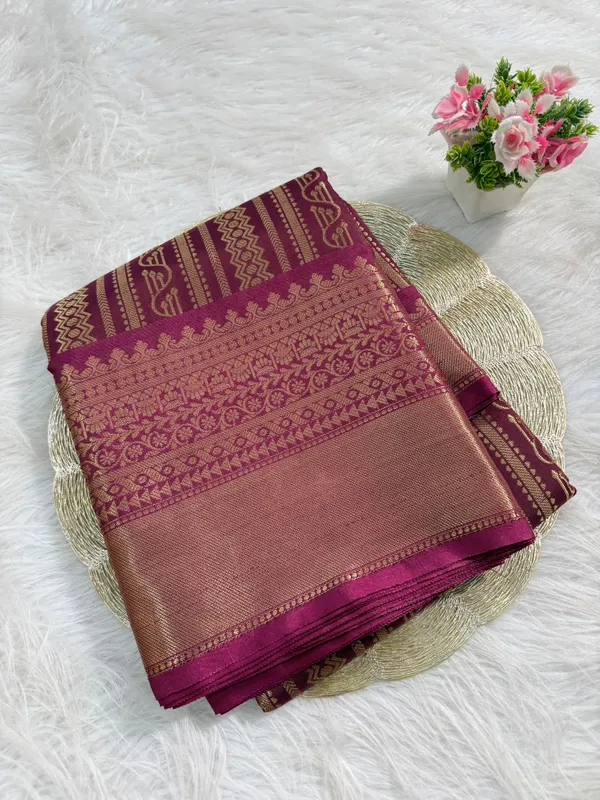 Purple_Silk_Woven_Zari_Saree_With_Golden_Border_For_Women