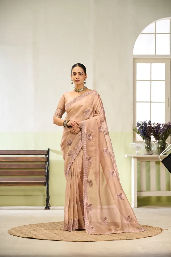 Dusty_Peach_Embroidered_Soft_Organza_Saree_For_Women