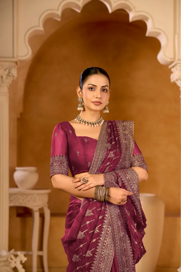 Berry_Plum_Zari_Inspired_Detailing_Organza_Satin_Saree_For_Women