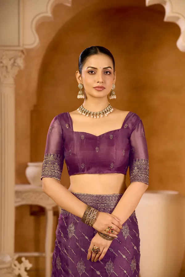 Royal_Plum_Zari_Inspired_Detailing_Organza_Satin_Saree_For_Women