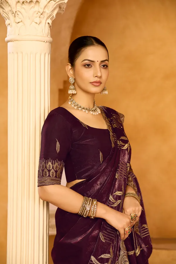 Antique_Maroon_Nxc_Satin_Silk_Embroidery_Saree_For_Women
