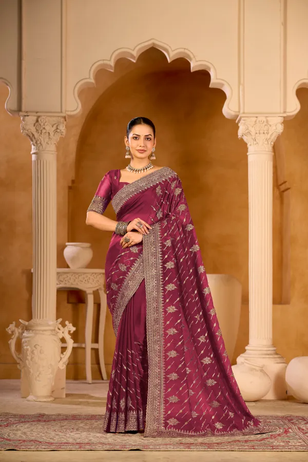 Berry_Plum_Zari_Inspired_Detailing_Organza_Satin_Saree_For_Women