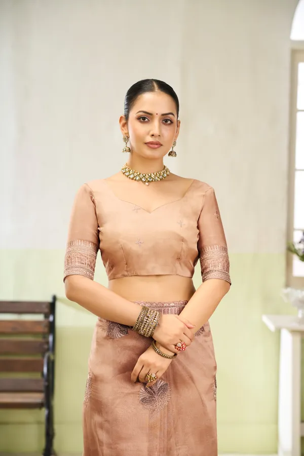 Dusty_Peach_Embroidered_Soft_Organza_Saree_For_Women