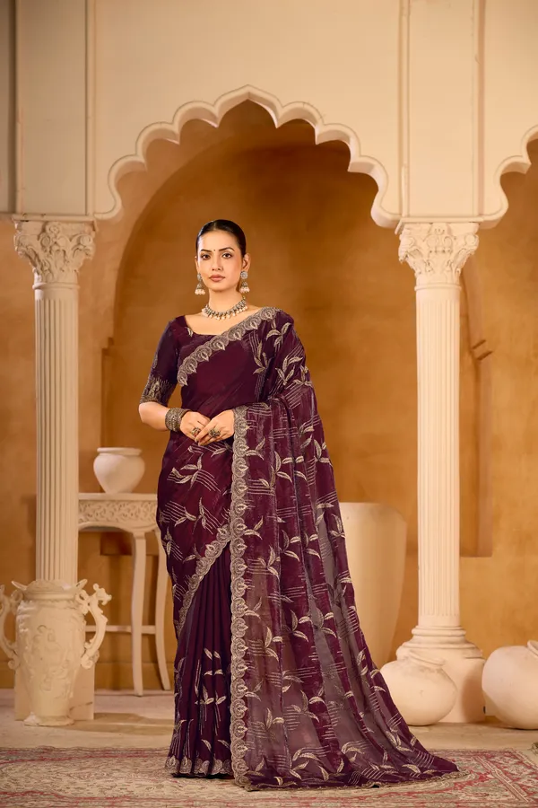 Antique_Maroon_Nxc_Satin_Silk_Embroidery_Saree_For_Women