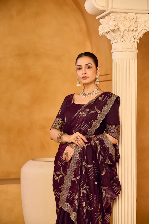 Antique_Maroon_Nxc_Satin_Silk_Embroidery_Saree_For_Women