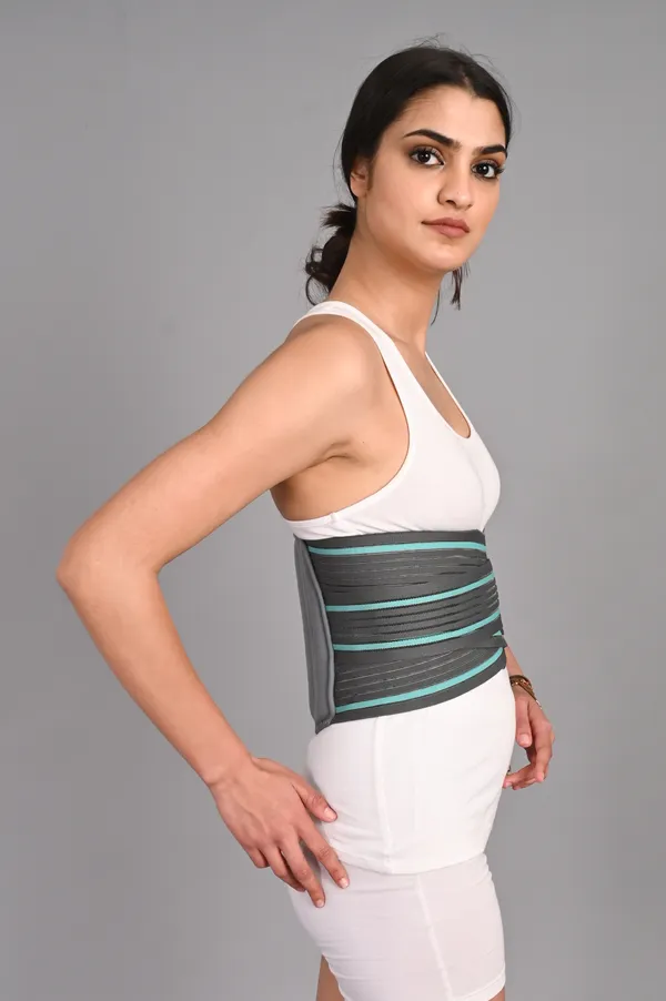 Grey_Medical_Lumbar_Support_Belt_With_Turquoise_Straps