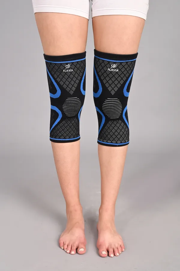 Flavia_Knee_Compression_Support_Sleeves_Pair_Black_And_Blue