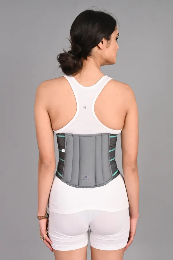 Grey_Medical_Lumbar_Support_Belt_With_Turquoise_Straps