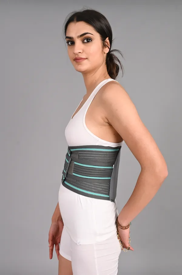 Grey_Medical_Lumbar_Support_Belt_With_Turquoise_Straps