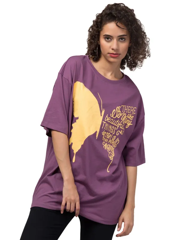 Purple_Cotton_Oversized_Butterfly_Print_T-Shirt_For_Women