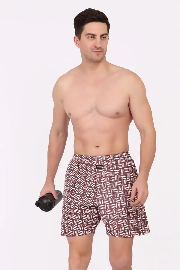 Maroon_Cotton_Geometric_Print_Athletic_Shorts_For_Men