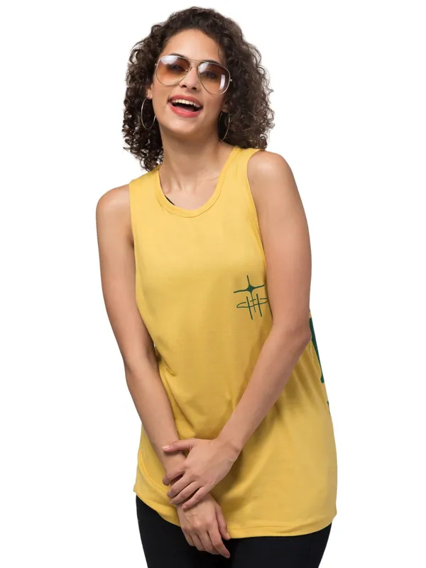 Yellow_Cotton_Graphic_Print_Sleeveless_Tank_Top_For_Women