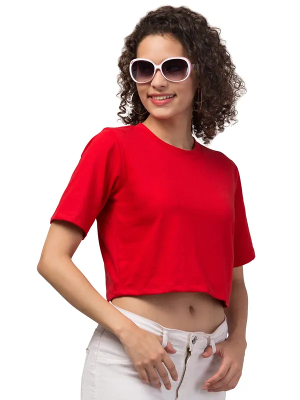 Women_Red_Crop_Top