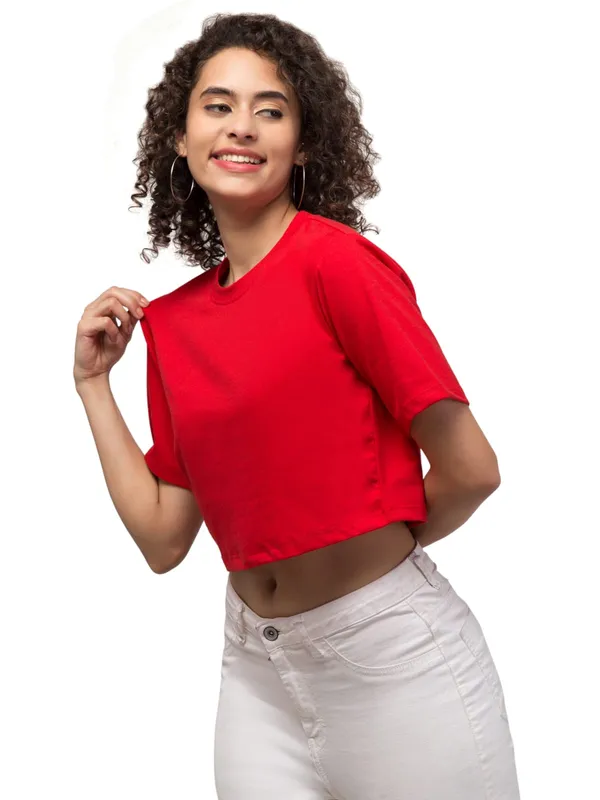 Women_Red_Crop_Top