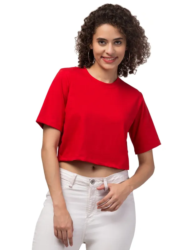 Women_Red_Crop_Top
