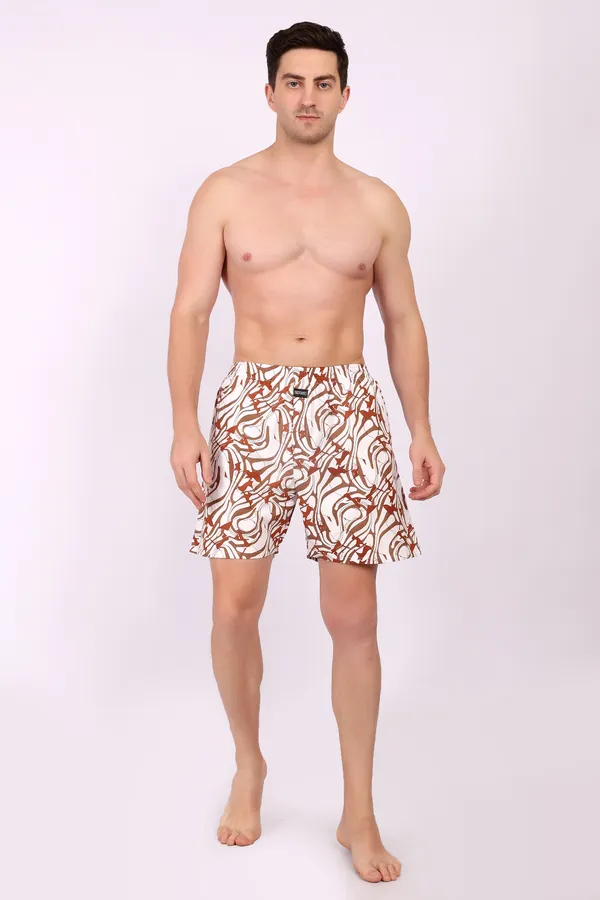 Brown_White_Cotton_Abstract_Swirl_Print_Casual_Shorts_For_Men