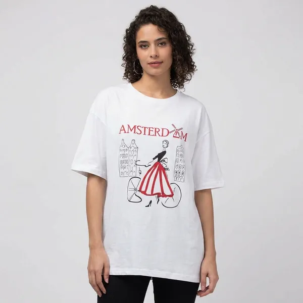 White_Cotton_Oversized_Amsterdam_Graphic_Print_T-Shirt_For_Women