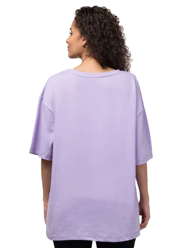 Lavender_Cotton_Oversized_Abstract_Line_Art_Print_T-Shirt_For_Women