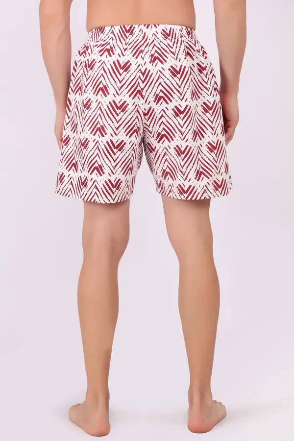 White_And_Maroon_Cotton_Geometric_Chevron_Print_Boxer_Shorts_For_Men