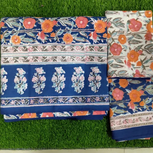 Cotton_Jaipuri_Hand_Print_Blue_and_Beige_Jumbo_King_Size_Bedsheet_with_2_Pillow_Covers