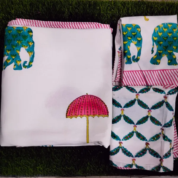 Cotton_Jaipuri_Hand_Print_White_and_Green_Jumbo_King_Size_Bedsheet_with_2_Pillow_Covers