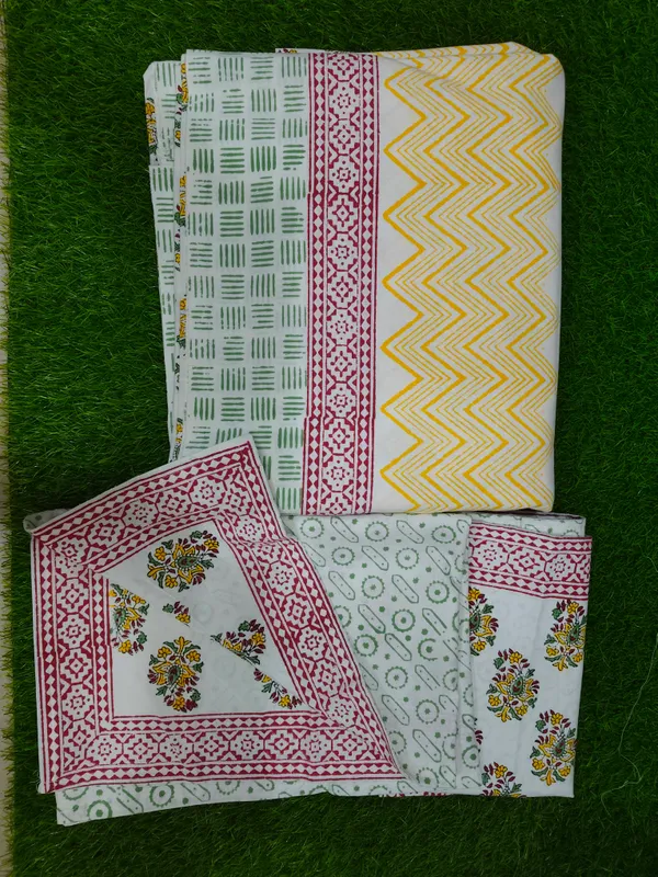 Cotton_Jaipuri_Print_White_and_Yellow_King_size_Bedsheet_with_2_Pillow_Covers