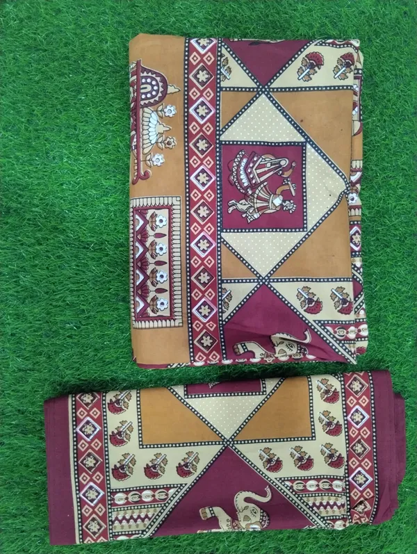 Cotton_Jaipuri_Print_Beige_And_Maroon_King_Size_Bedsheet_With_2_Pillow_Covers