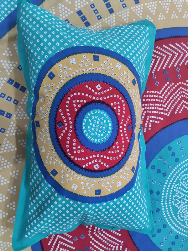 Cotton_Jaipuri_Print_Blue_And_Beige_King_Size_Bedsheet_With_2_Pillow_Covers
