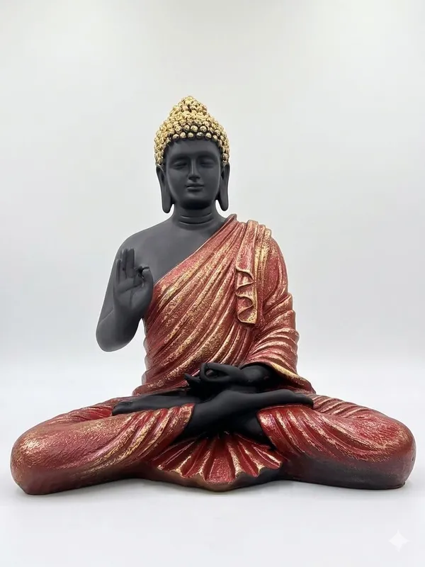 Resin_Spiritual_Meditating_Buddha_Lotus_Pose_Gold_Tone_Decorative_Figurine