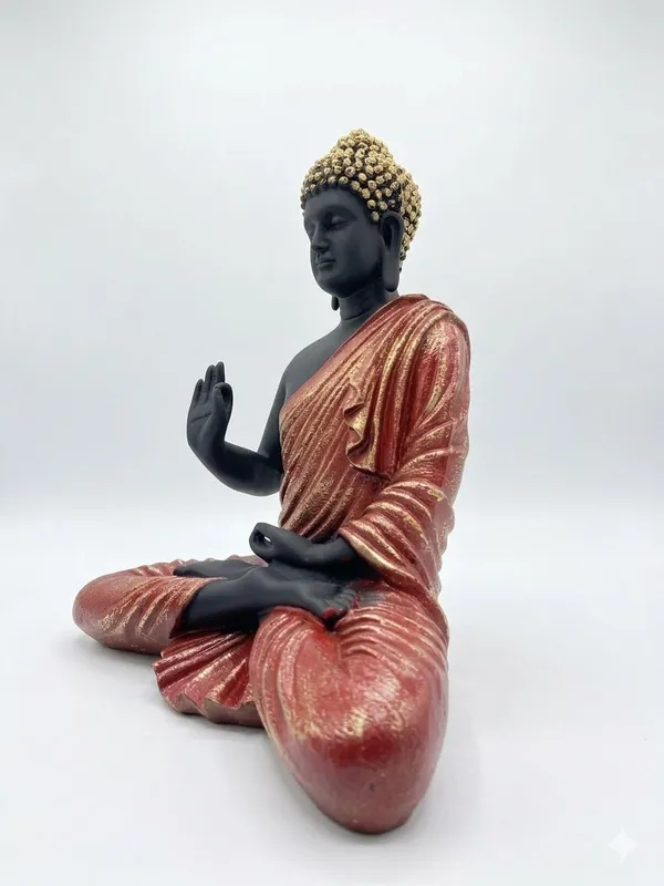 Resin_Spiritual_Meditating_Buddha_Lotus_Pose_Gold_Tone_Decorative_Figurine