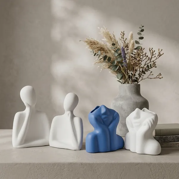 Ceramic_Abstract_Decorative_Sculpture_Duo_Blue_And_White