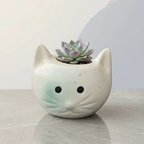 Ceramic_Minimalist_Cat_Shaped_Planter