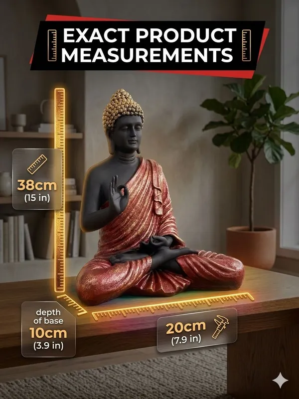 Resin_Spiritual_Meditating_Buddha_Lotus_Pose_Gold_Tone_Decorative_Figurine