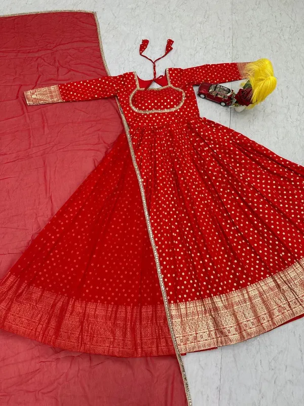 Red_Mirror_Work_Lehenga_Choli_With_Dupatta_-_Traditional_Indian_Ethnic_Wear