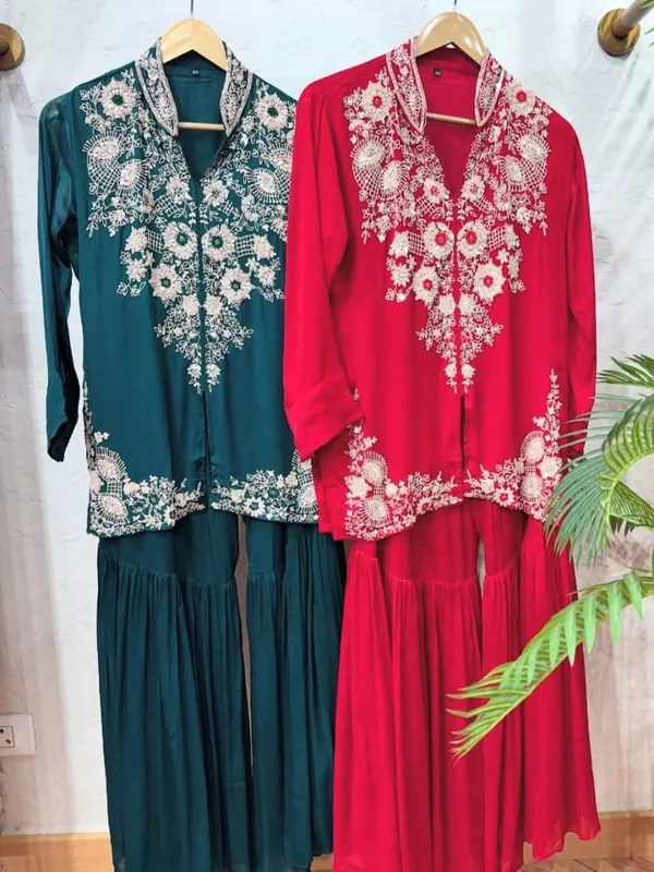 Teal_Green_Embroidered_Sharara_Suit_Set