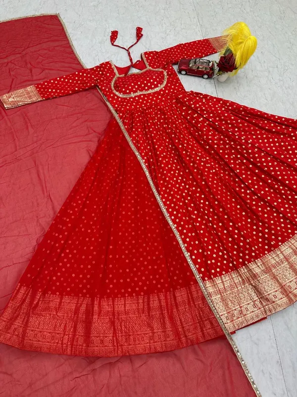 Red_Mirror_Work_Lehenga_Choli_With_Dupatta_-_Traditional_Indian_Ethnic_Wear