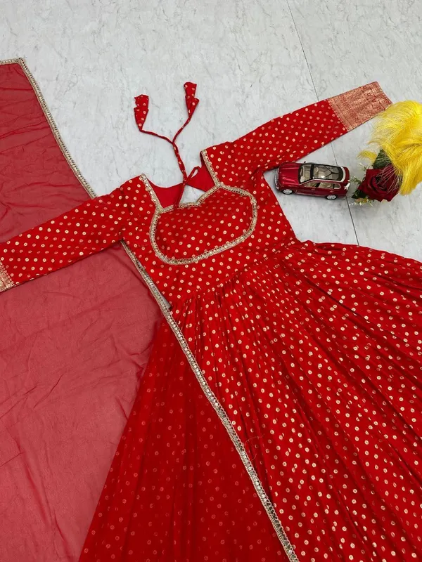 Red_Mirror_Work_Lehenga_Choli_With_Dupatta_-_Traditional_Indian_Ethnic_Wear