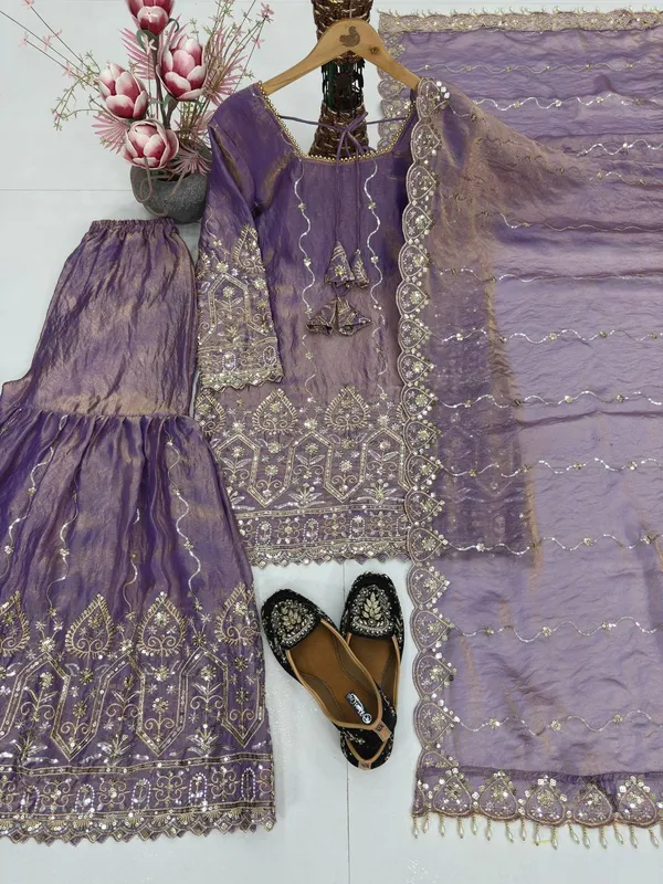 LADIES_DESIGNER_HEAVY_NC_SATIN_EMBROIDERED_SEQUENCE_WORK_FANCYSHARARA_DUPATTA_SET