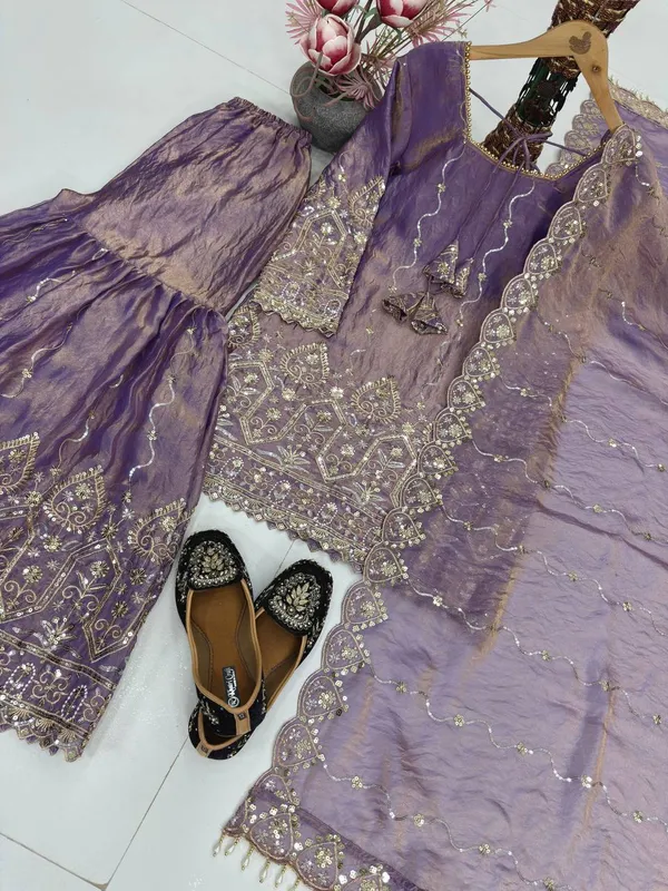 LADIES_DESIGNER_HEAVY_NC_SATIN_EMBROIDERED_SEQUENCE_WORK_FANCYSHARARA_DUPATTA_SET
