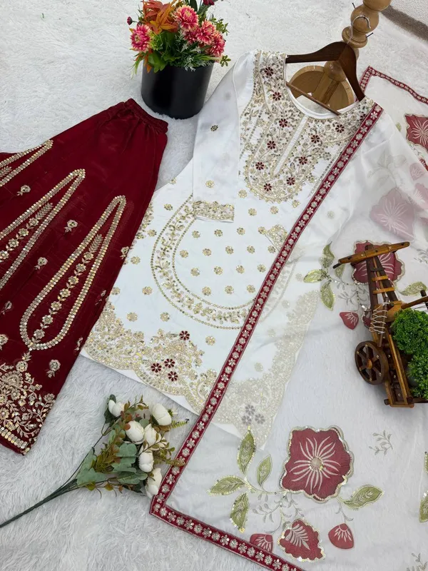 Ladies_Designer_Heavy_Embroidery_Sequence_Work_Top-Bottom_And_Dupatta_Set